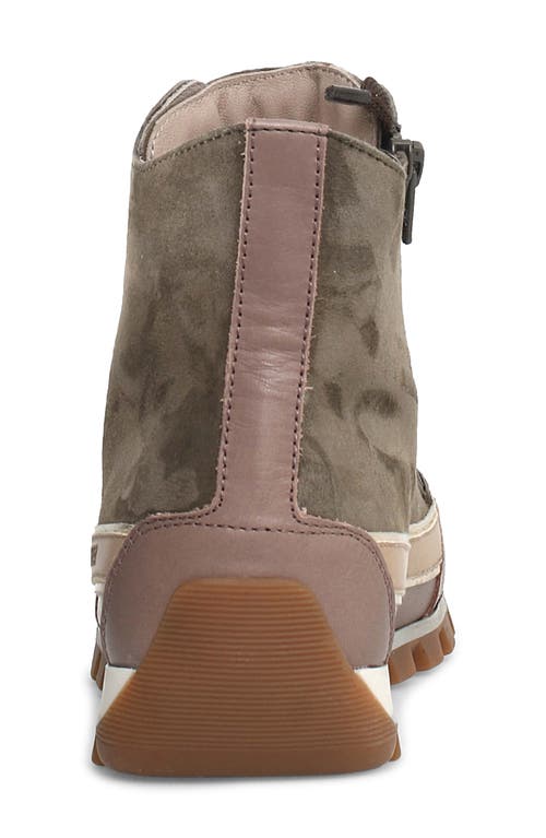 Candice Cooper Janis Strip High Top Sneaker In Army Green