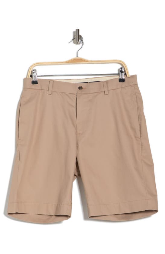Brooks Brothers Flat Front Advantage Chino Shorts In British Khaki