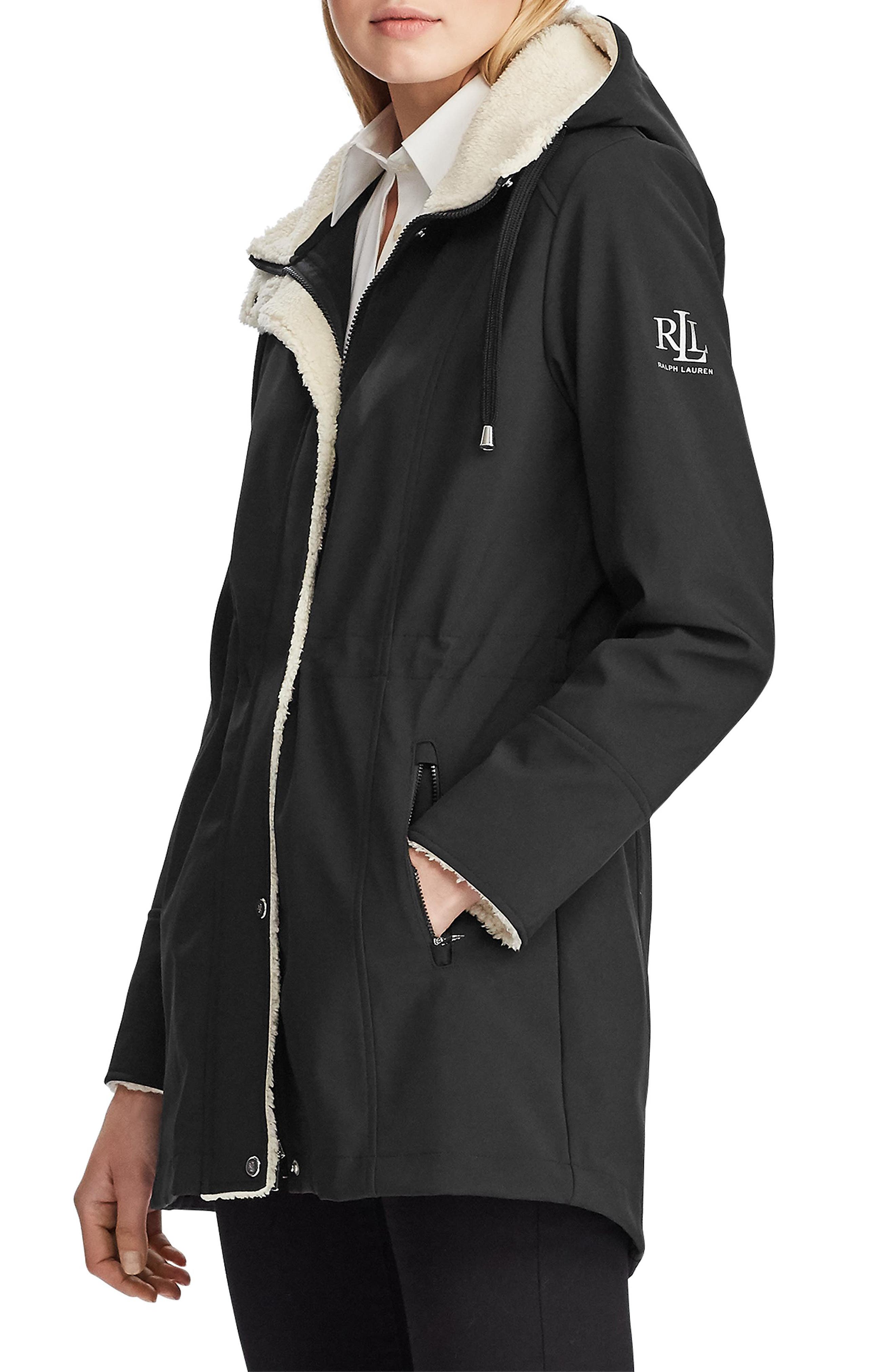 faux shearling lined soft parka