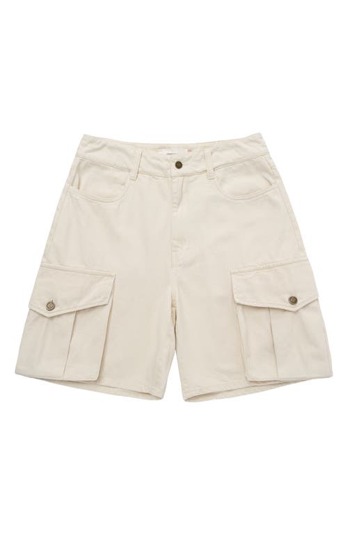 Shop Honor The Gift Cotton Twill Cargo Shorts In Bone