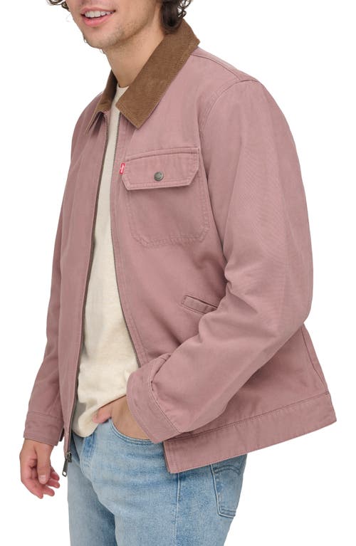 Shop Levi's Lightweight Cotton Twill Utility Jacket In Mauve