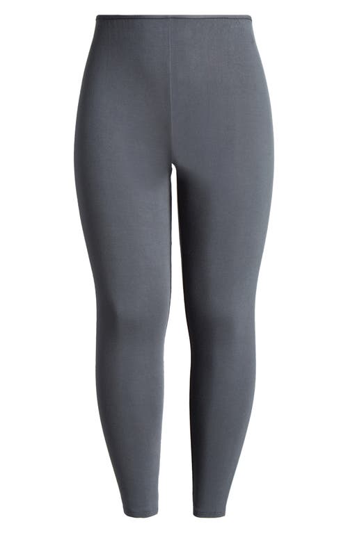 Shop 24seven Comfort Apparel Comfortable Ankle Leggings In Charcoal