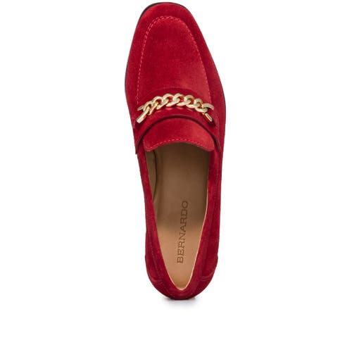 Shop Bernardo Footwear Zephyr Chain Loafer In Dark Red