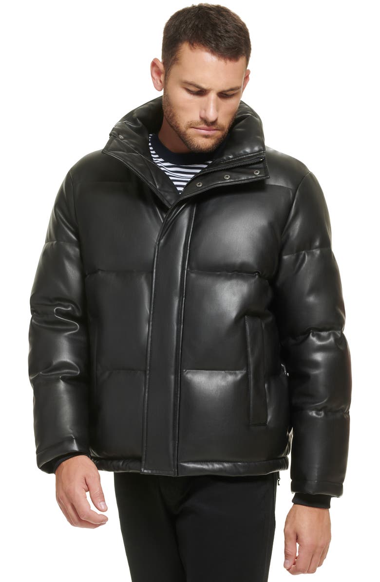 Voetzool Wees tevreden Standaard Calvin Klein Faux Leather Puffer Jacket | Nordstromrack