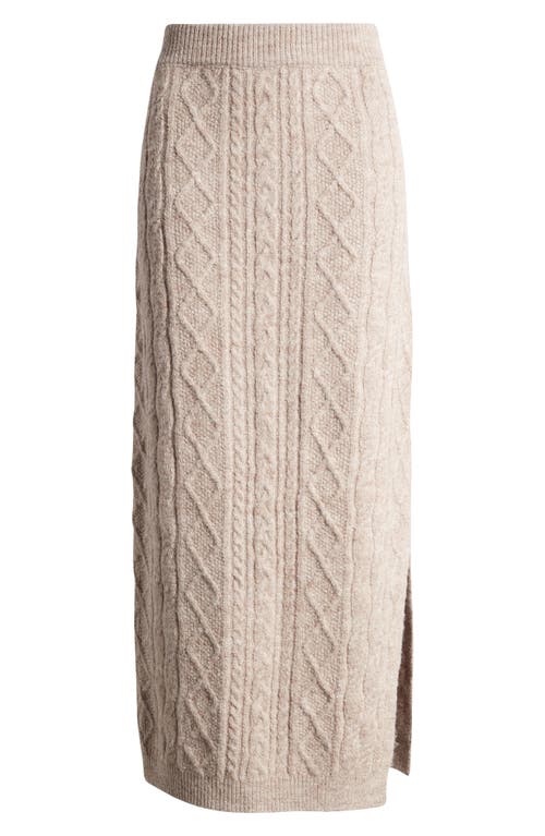 Shop Topshop Cable Sweater Skirt In Mushroom