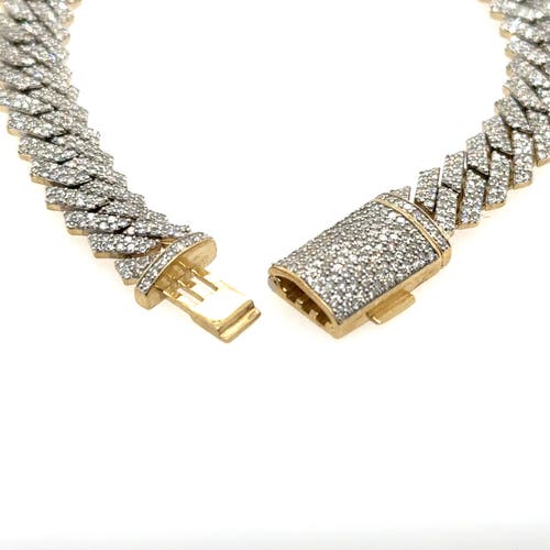 Luvmyjewelry Diamond Link Cuban Bracelet In 14k Yellow Gold