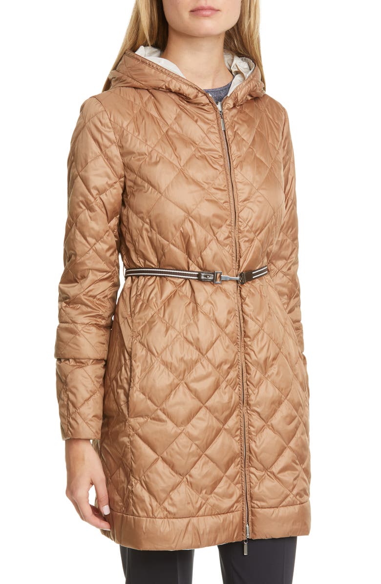 Max Mara Enovel Reversible Hooded Down Jacket with Detachable Cuffs ...