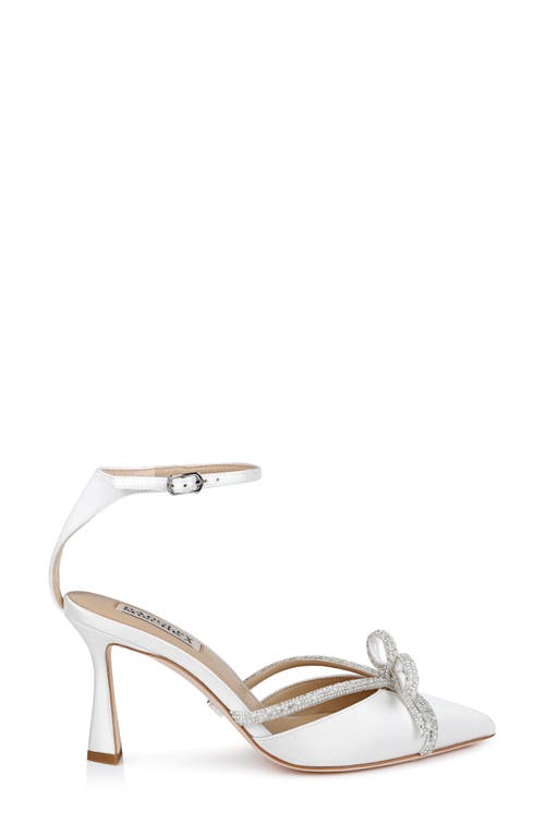 BADGLEY MISCHKA BADGLEY MISCHKA COLLECTION ANN ANKLE STRAP POINTED TOE PUMP