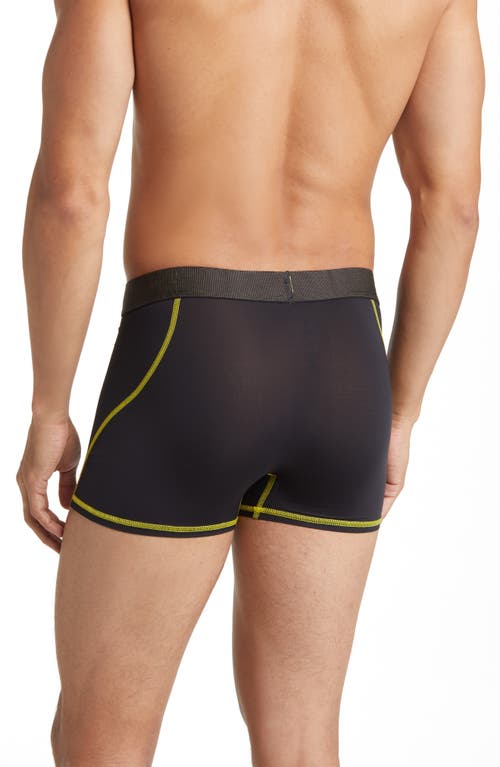 Shop 2(x)ist Lightning Low Rise Trunks In Black Beauty W/sulphur Spring