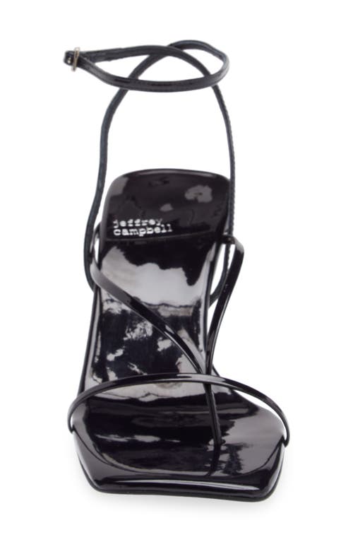 Jeffrey Campbell Fluxx Sandal In Navy Patent