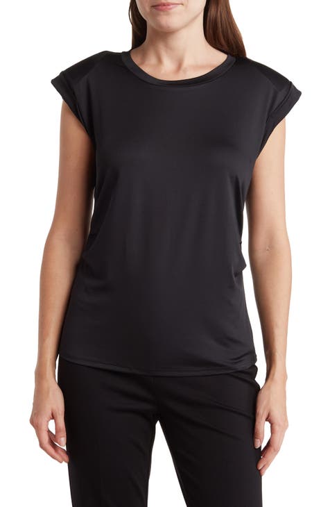 Ruched Side Cap Sleeve T-Shirt