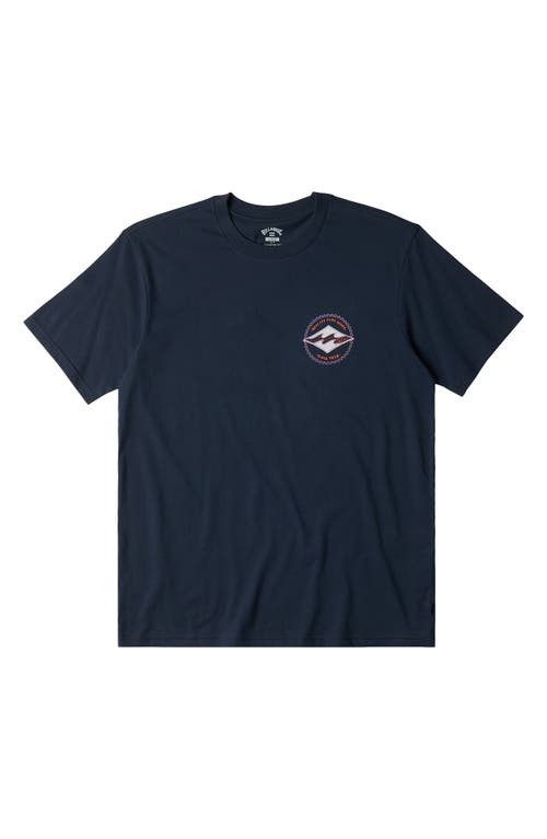 Billabong Kids' Rotor Diamond Graphic T-shirt In Navy