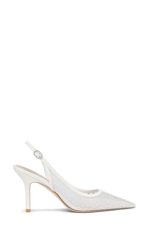 Emilia Mesh 85 Slingback Pump in White/Frosted White