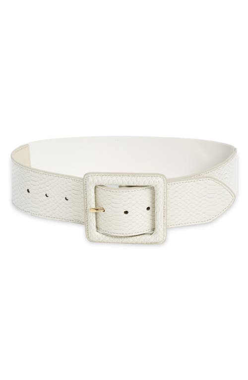 Nordstrom Quinn Lizard Embossed Square Buckle Belt at Nordstrom,