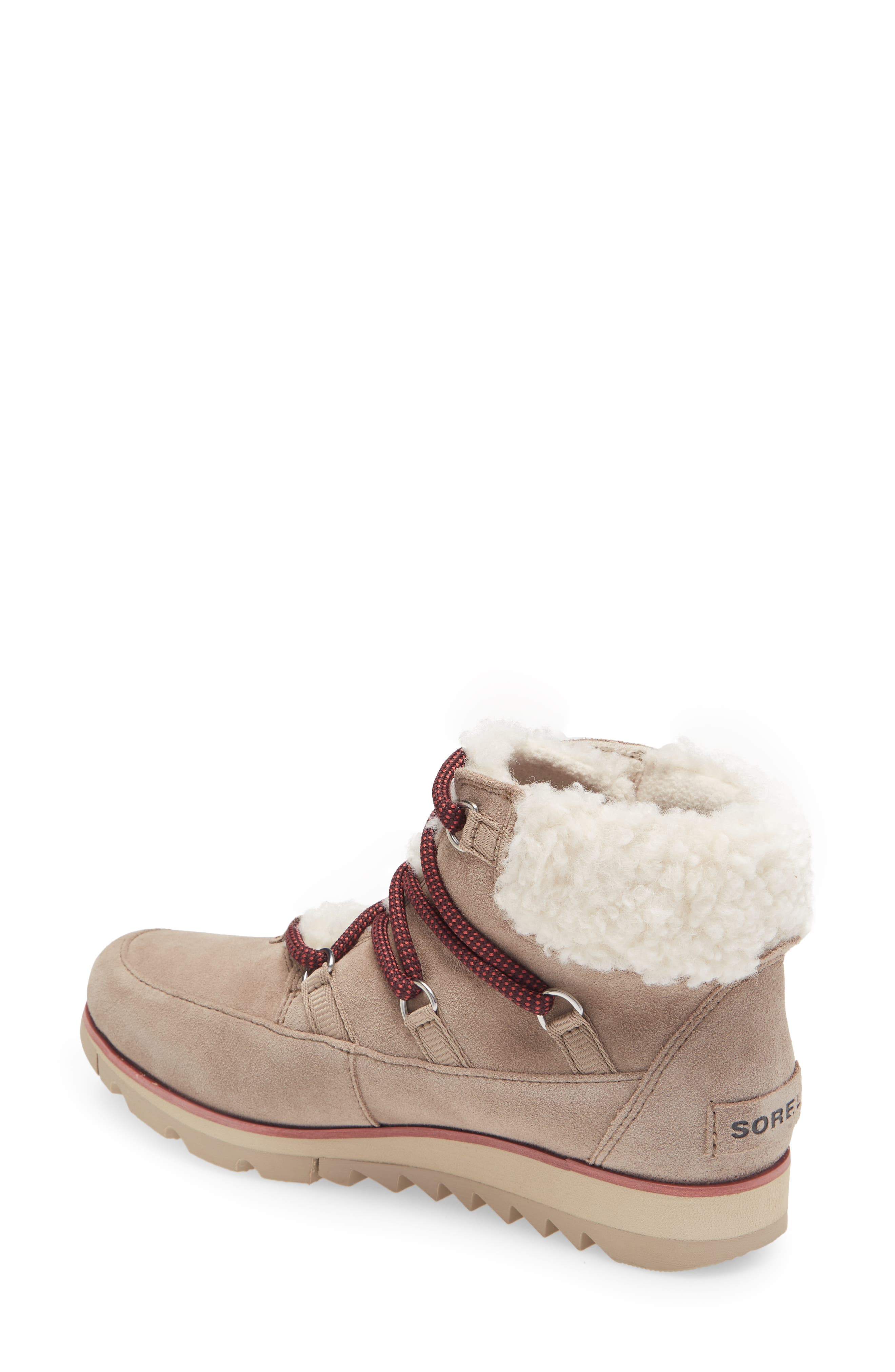 sorel harlow genuine shearling bootie