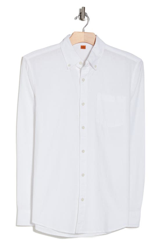 Shop Tailor Vintage Puretec Cool™ Linen & Cotton Button-up Shirt In White
