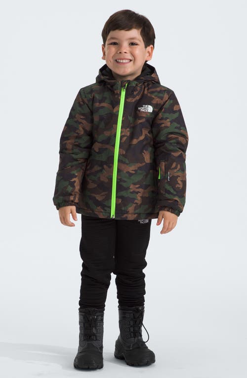 Shop The North Face Kids' Freedom Insulated Waterproof Hooded Jacket In Tnf Black Tnf Camo Small Print