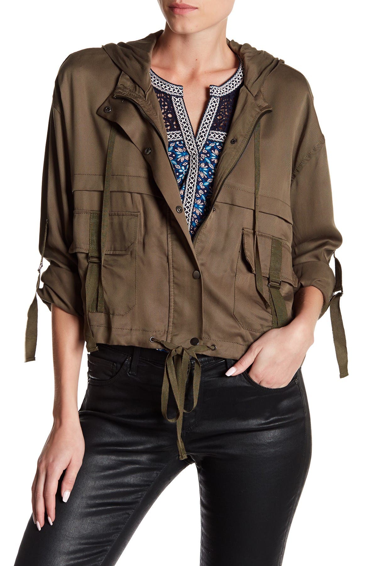 only cropped utility jacket