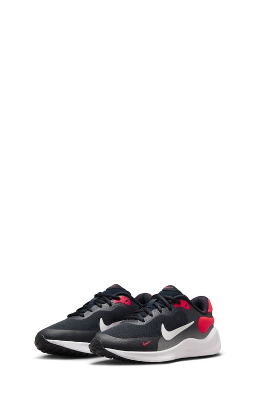 Nike Revolution 7 Sneaker In Obsidian/red/black