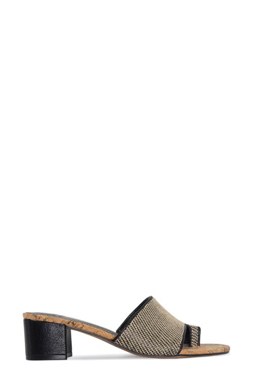 Shop Donald Pliner Naia Embossed Slide Sandal In Natural/black