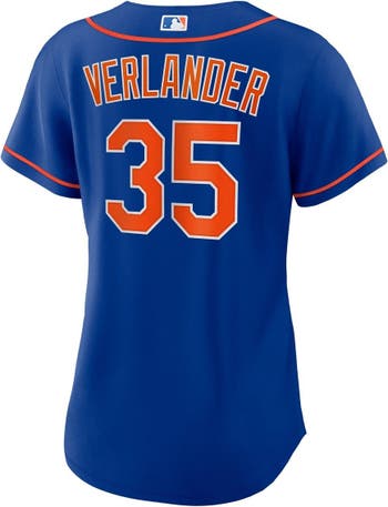 Nike Men's Nike Justin Verlander White/Royal New York Mets Home Replica  Player Jersey