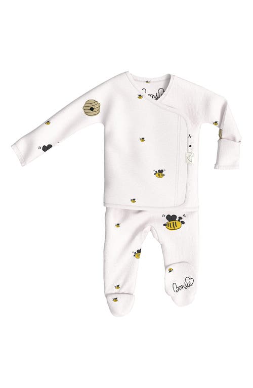 Shop Bonsie Baby Skin To Skin Footie In Bees/honey