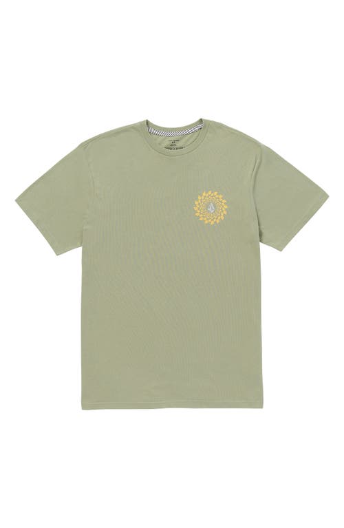 Volcom Easy Orbit Organic Cotton T-Shirt in Green Tea 