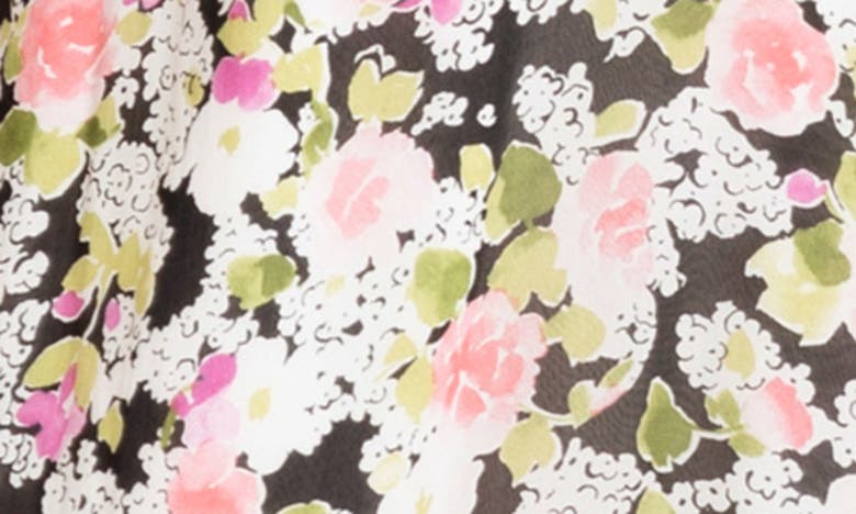 Seraphine Floral Maternity/nursing Maxi Dress In Black Floral Multi