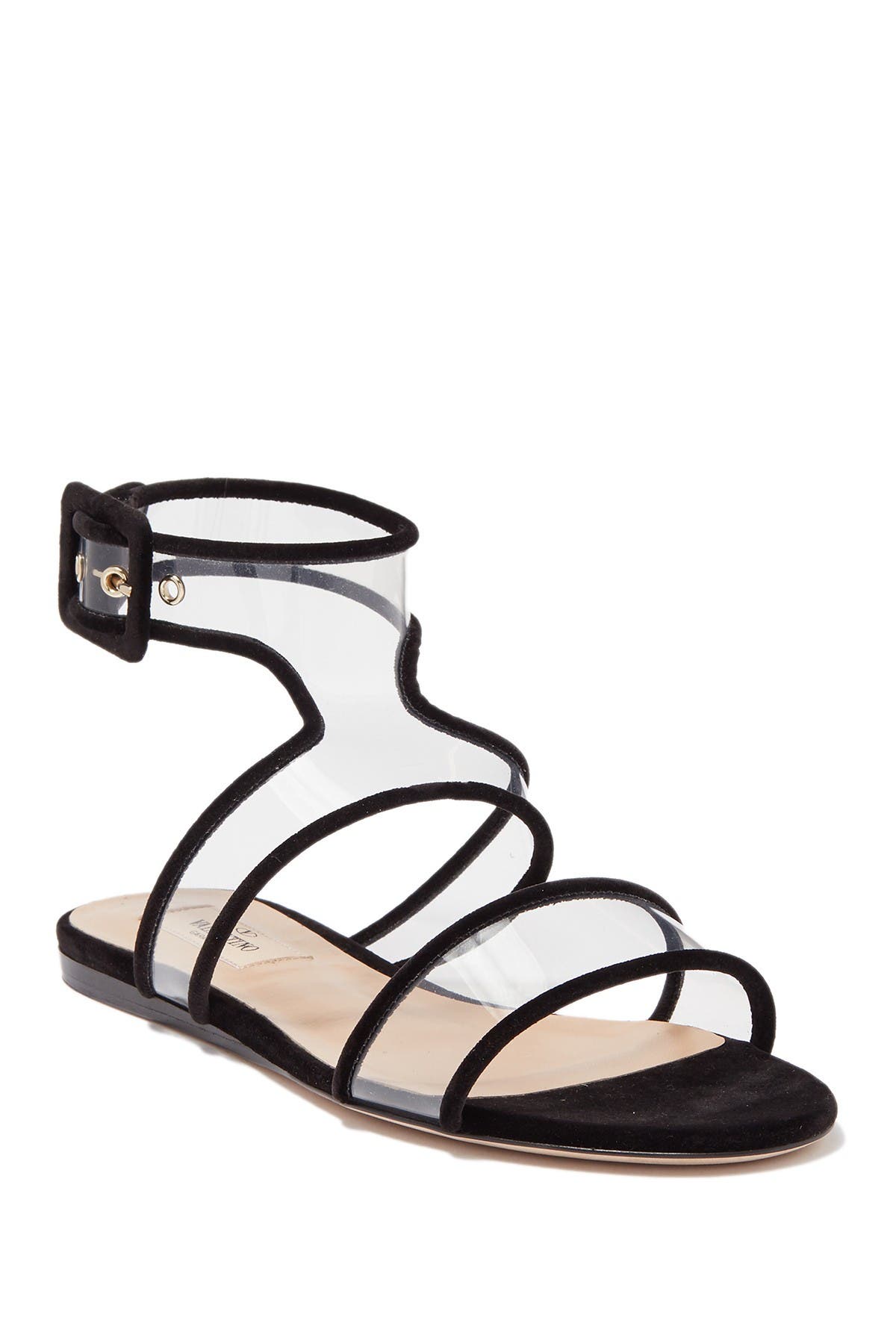clear valentino sandals