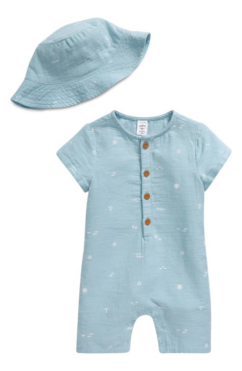 Summer Outfits for Toddler Infant Boys Short Sleeve White Shirt Romper Bodysuit  Shorts with Tie (Blue, 6-9 Months) : : Clothing, Shoes &  Accessories