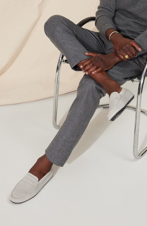 Shop Rothys Rothy's The Driving Loafer In Light Grey Herringbone