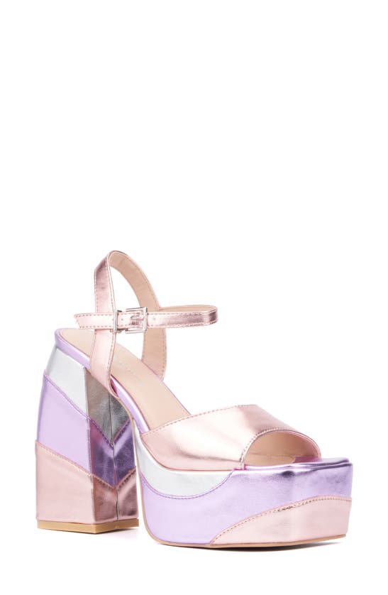 Shop Fashion To Figure Imogen Block Heel Platform Sandal In Lavender