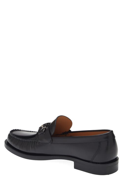 Shop Ferragamo Fort Bit Loafer In Nero/nero