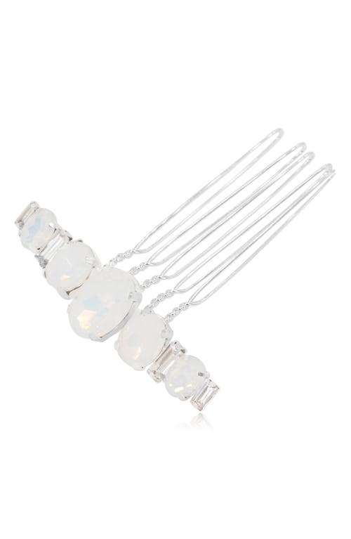 Brides & Hairpins Elula Opal Comb in Silver