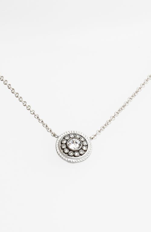 FREIDA ROTHMAN 'Hamptons' Nautical Button Pendant Necklace in Silver/Black at Nordstrom