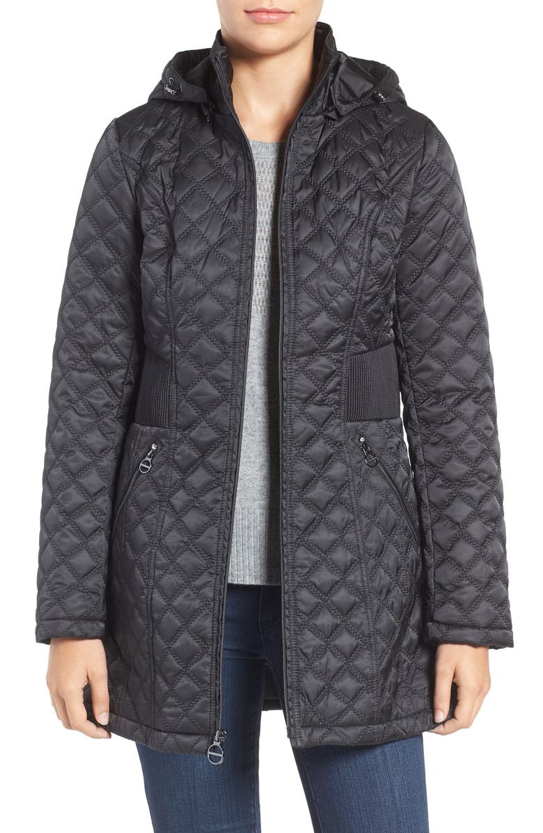 Laundry by Shelli Segal Quilted Hooded Coat (Regular & Petite) | Nordstrom