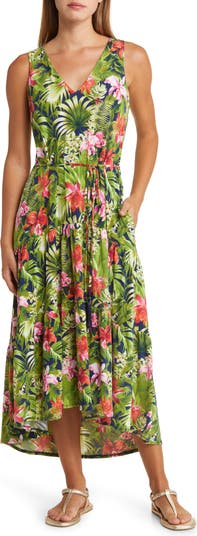 Tommy Bahama Paradise Perfect Print Tie Waist Dress | Nordstromrack