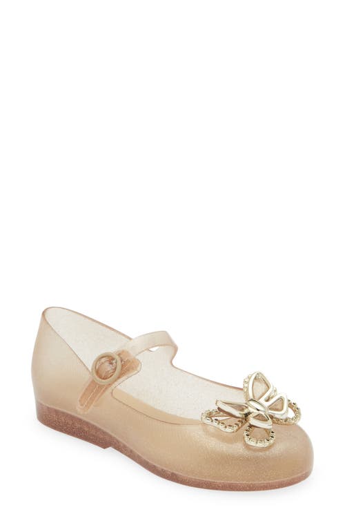 Shop Mini Melissa Melissa Kids' Sweet Love Mary Jane Flat In Beige