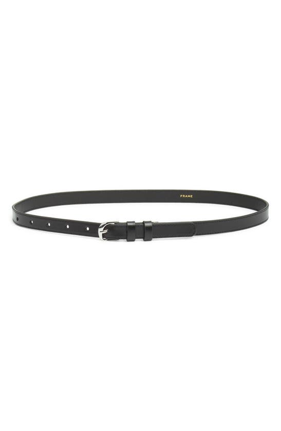 Shop Frame Twist Buckle Leather Belt In Noir