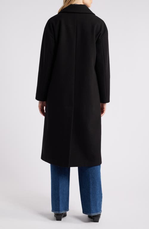 Shop Lucky Brand Oversize Double Breasted Coat In Black