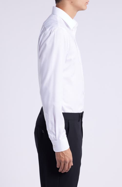 Nordstrom Trim Fit Royal Oxford Dress Shirt In White Royal Oxford