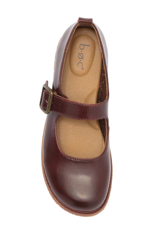 B O C By Børn Lara Mary Jane Flat In Burgundy