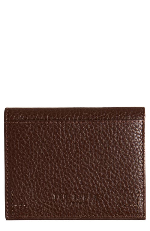 Pannal Colour Leather Card Holder in Brown