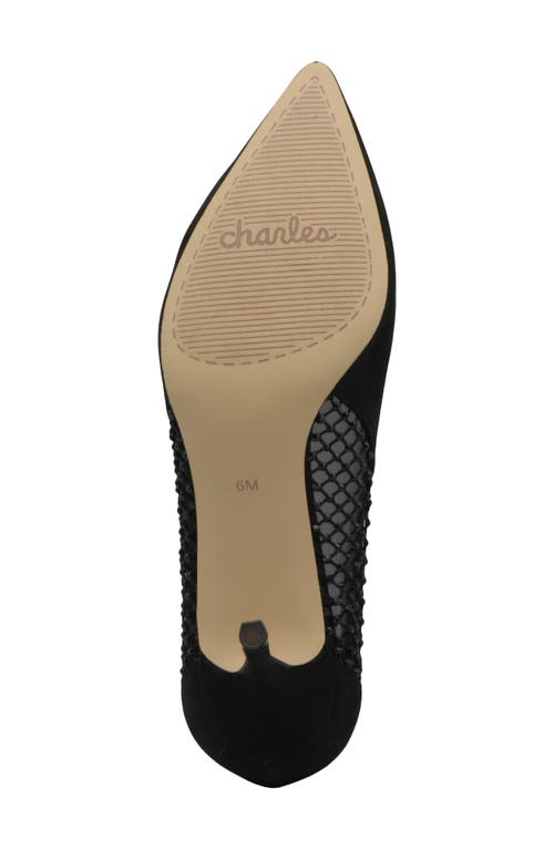 Charles By Charles David Alanna Embellished Pointed Toe Pump In Black