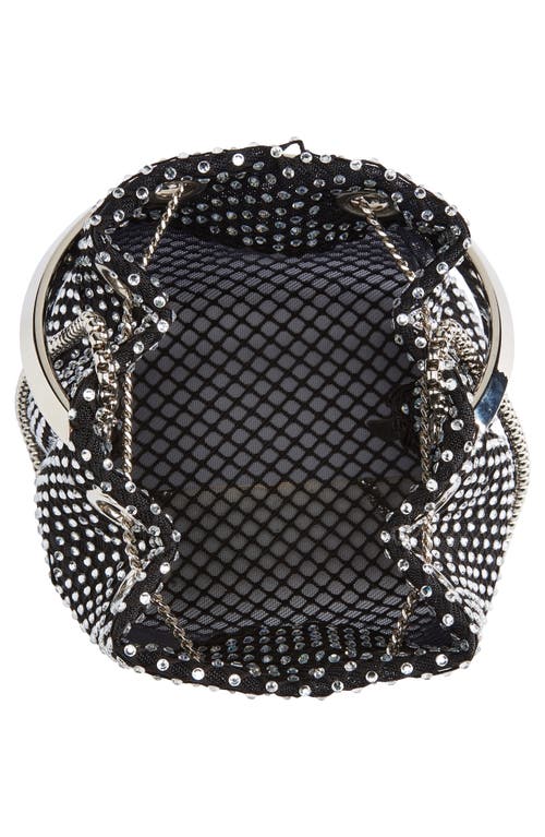 Jimmy Choo Womens Bon Bon Crystal-embellished Satin Bag In Black/crystal
