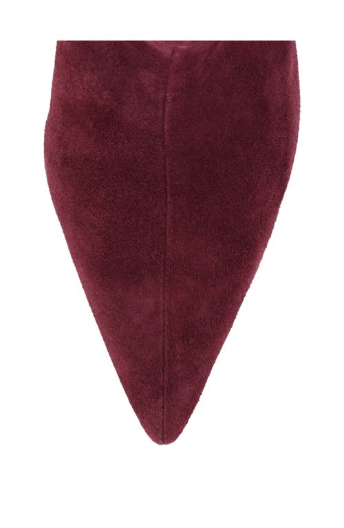 Seychelles Game Changer Pointed Toe Kitten Heel Boot In Mahogany Suede