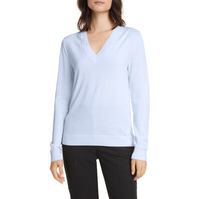 Boss Fabrona Virgin Wool Sweater, Blue