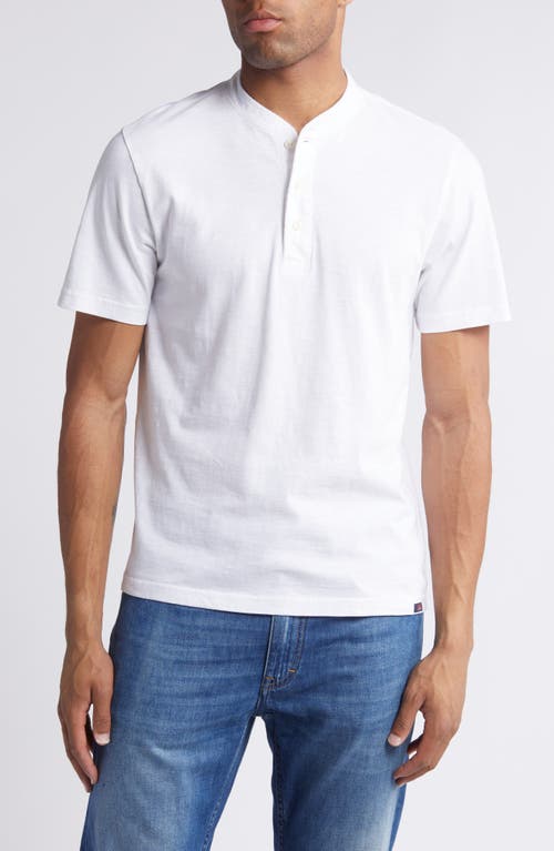 Shop Faherty Sunwashed Organic Cotton Henley In White