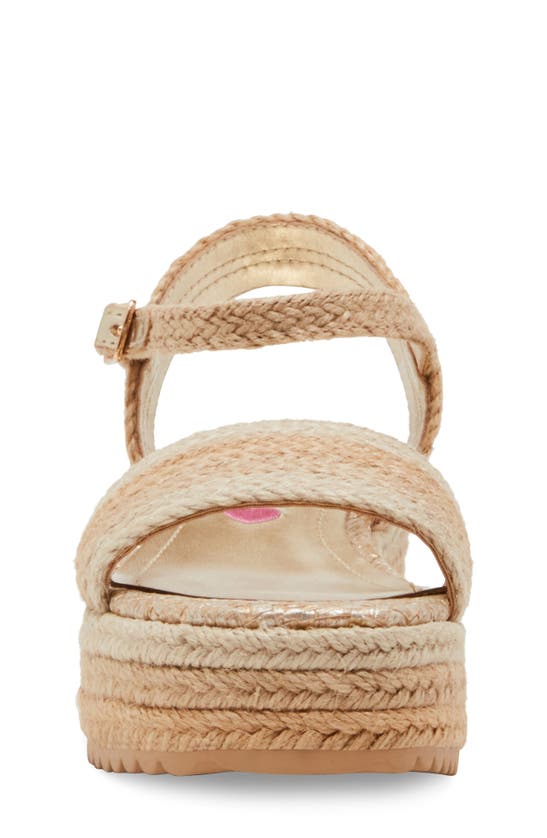 Shop Steve Madden Kids' Jcleo Ankle Strap Espadrille Platform Wedge Sandal In Natural