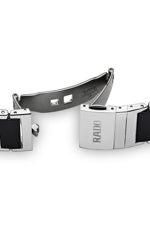 Rado Integral Diamond Ceramic Bracelet Watch, 31mm X 41.1mm In Black/silver